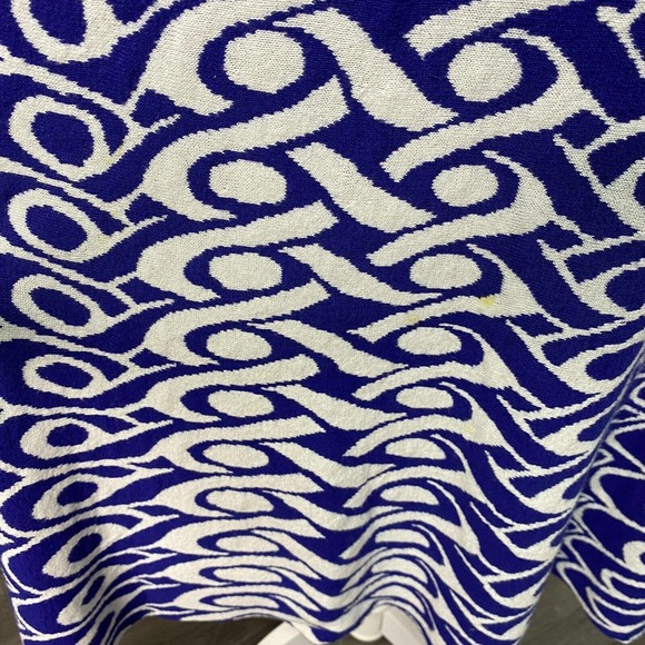 NIC + ZOE | sz M Women's Blue/White/Black Knit Print Sleeveless Sweater Dress - Picture 7 of 8